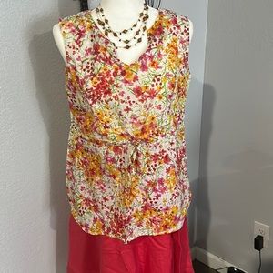 Basic Editions. Summer is coming! Sweet floral print tank blouse.